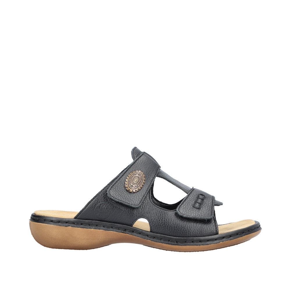 Rieker 65958/00 Sort – Komfortabel og Let Damesandal