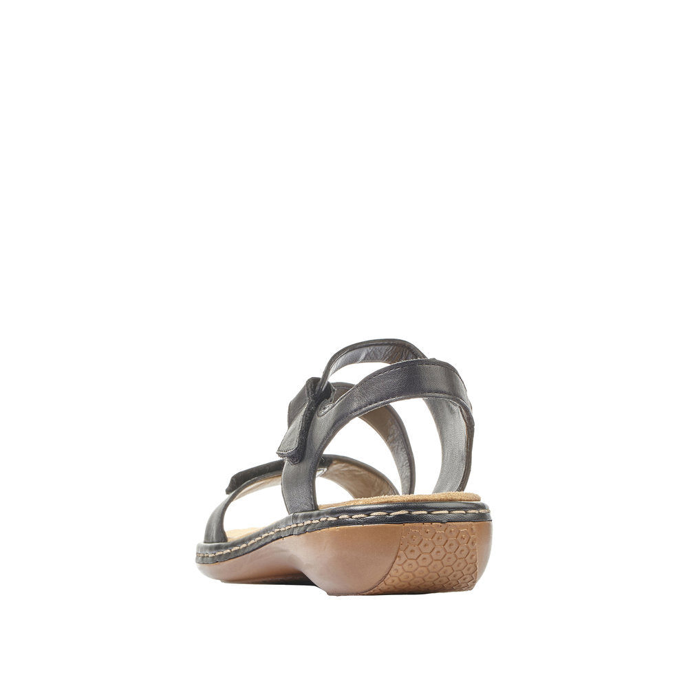 Rieker 659C7/00 Sort – Komfortabel og Let Damesandal