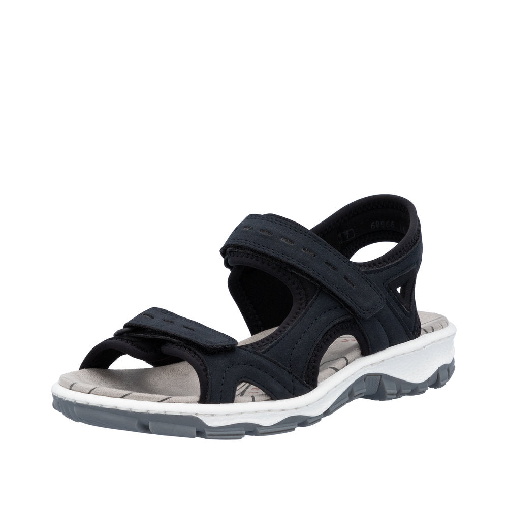 Rieker 68866/14 Sort – Komfortabel og Let Damesandal