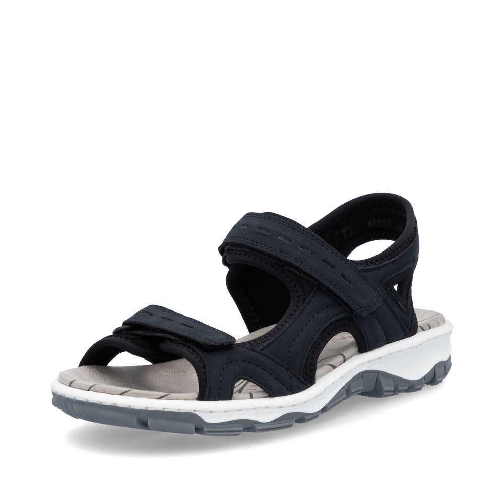 Rieker 68866/14 Sort – Komfortabel og Let Damesandal