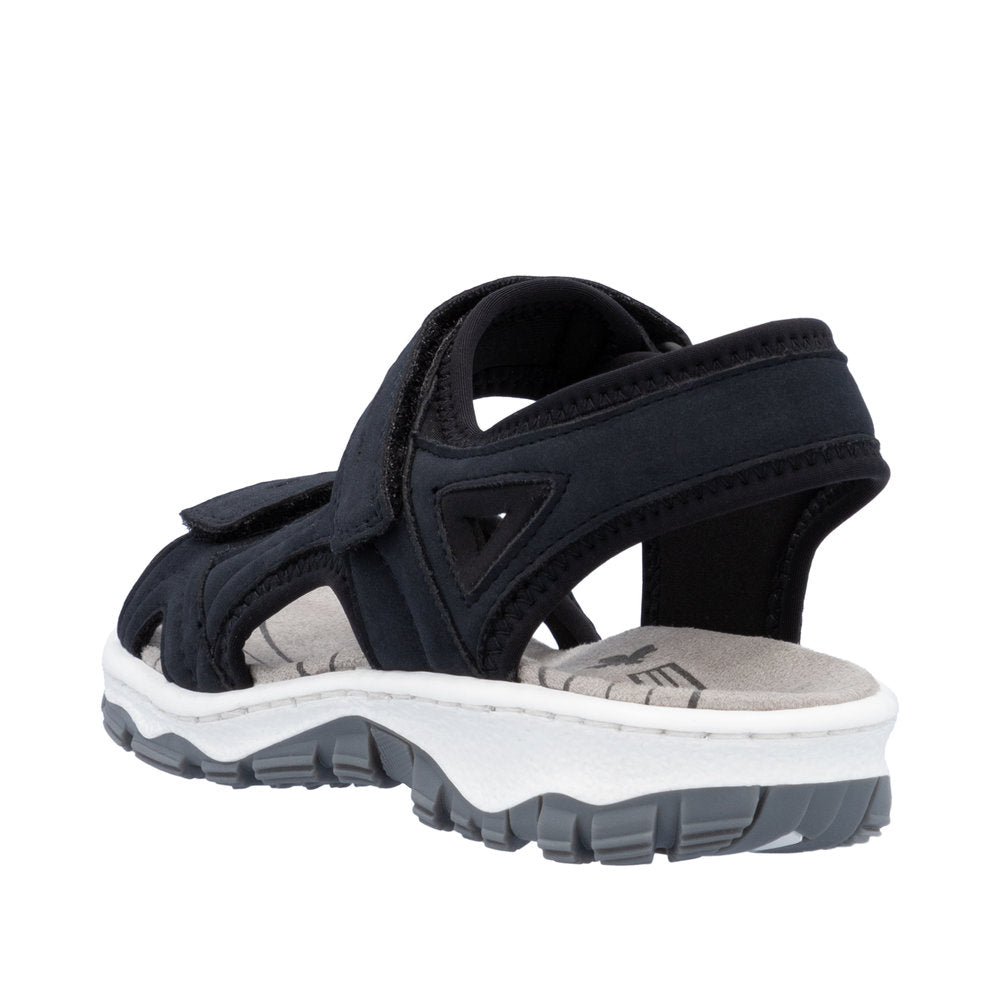 Rieker 68866/14 Sort – Komfortabel og Let Damesandal