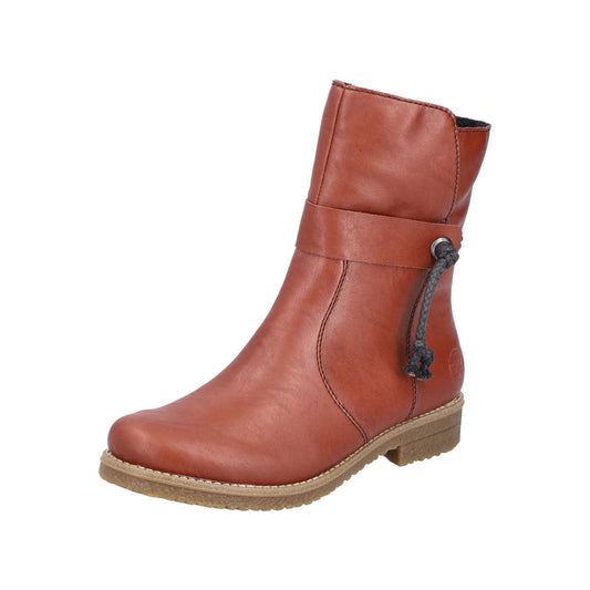 Rieker Brun Dame Støvle med Varm Foring og Lynlås (73551-24)