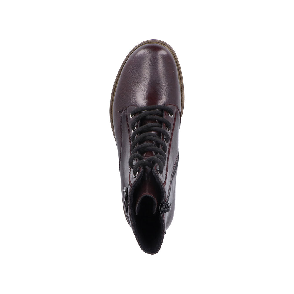 Rieker damestøvle bordeaux 74802-35 – komfort og stil