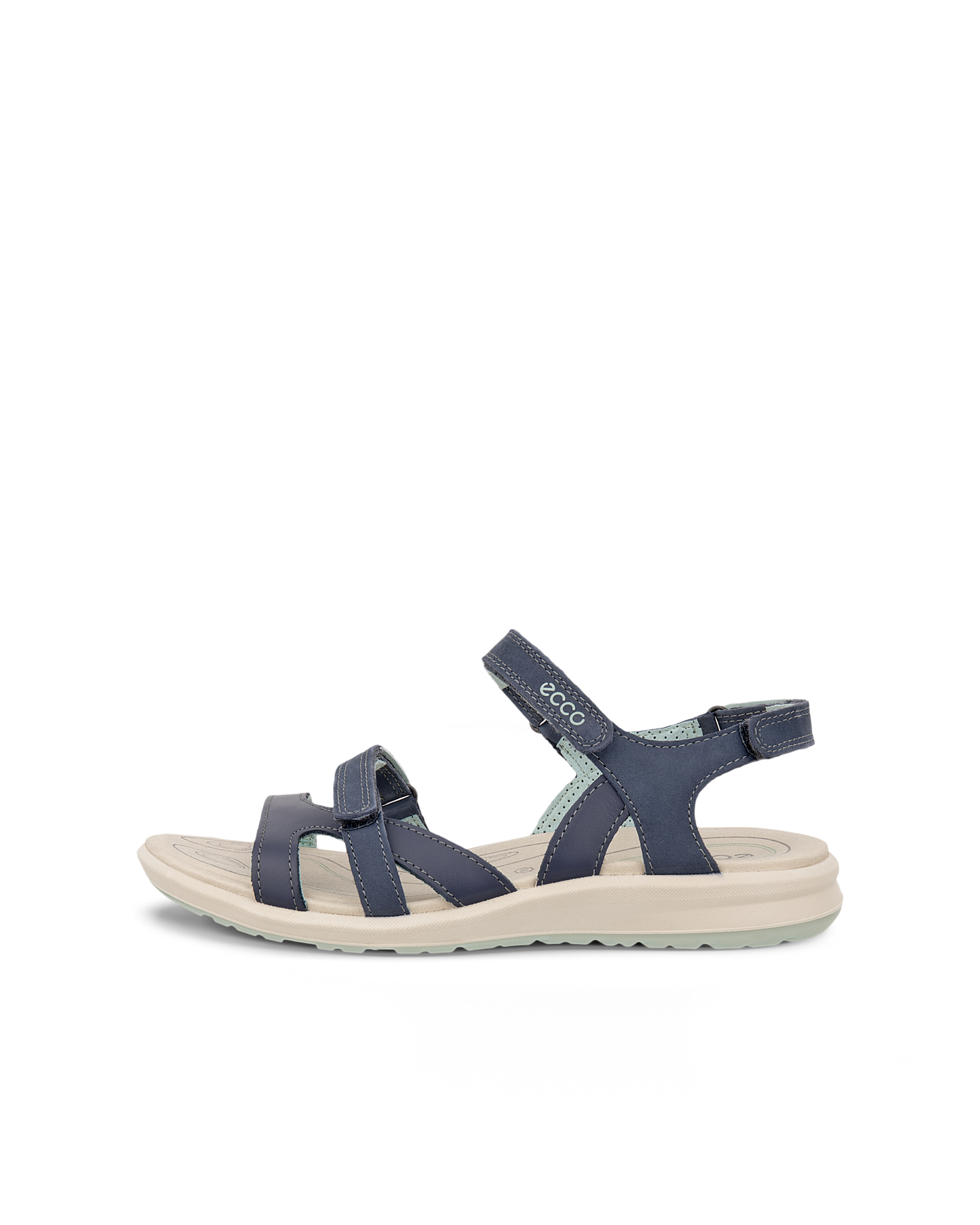 ECCO damesandal med regulerbare remme – blå skind – Model 821833-54668