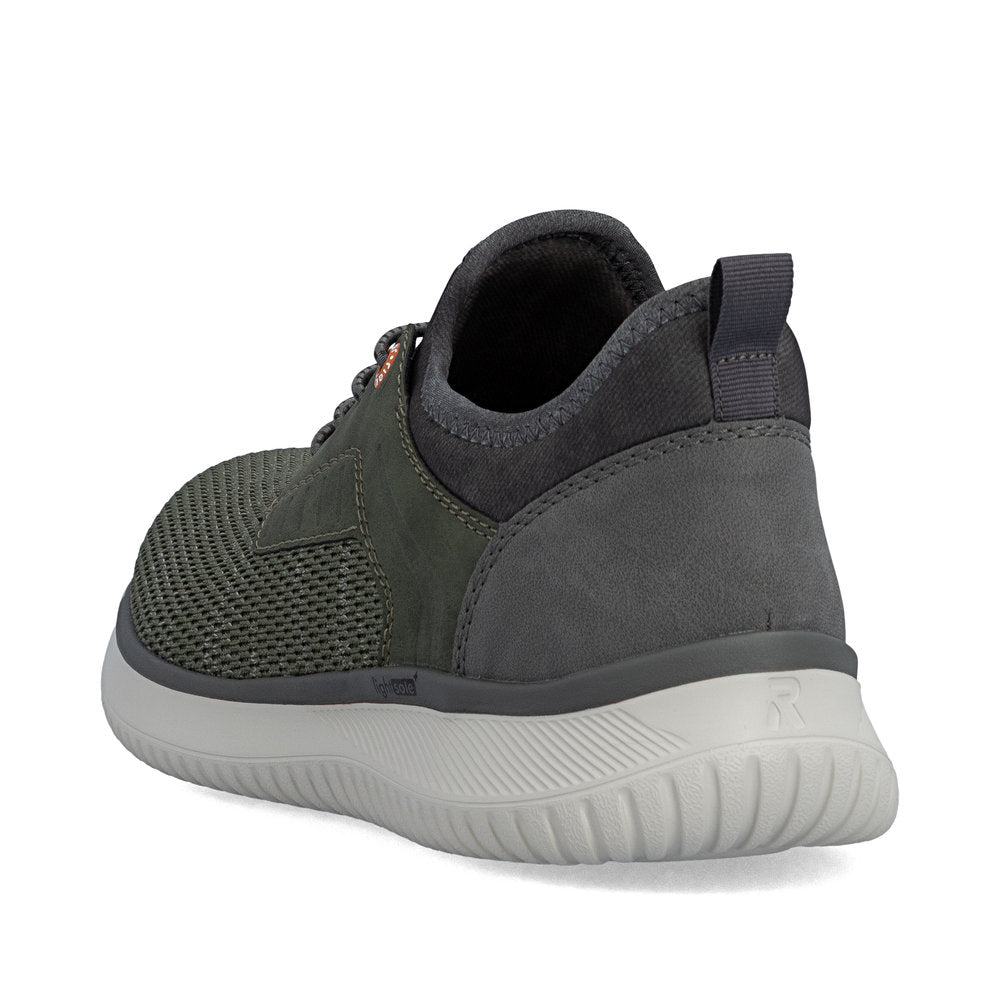 Rieker B9651-52 Grøn – Komfortabel herresneaker til hverdagsbrug