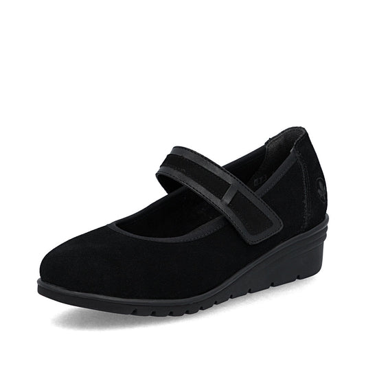 Rieker Ballerina med Rem Sort – L5357-00