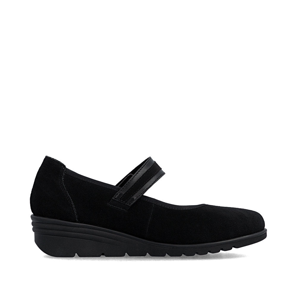Rieker Ballerina med Rem Sort – L5357-00