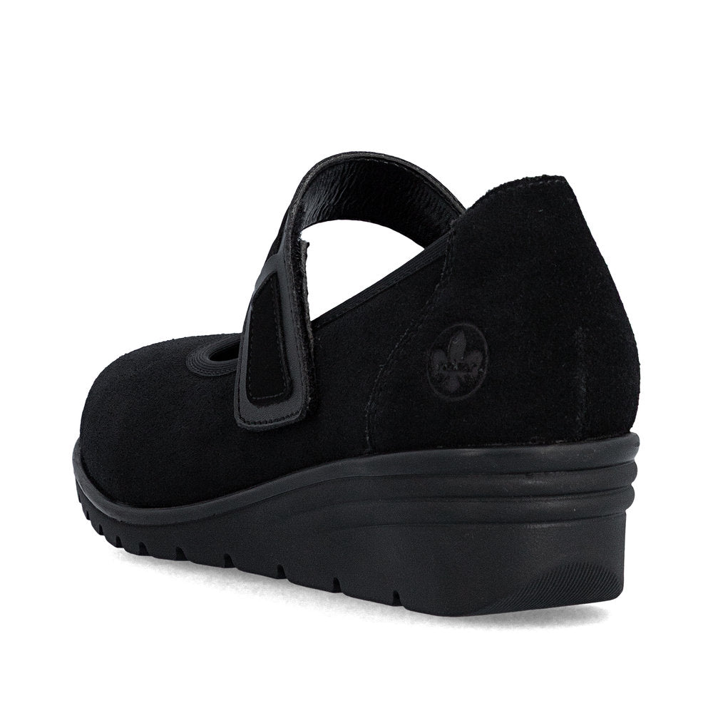Rieker Ballerina med Rem Sort – L5357-00