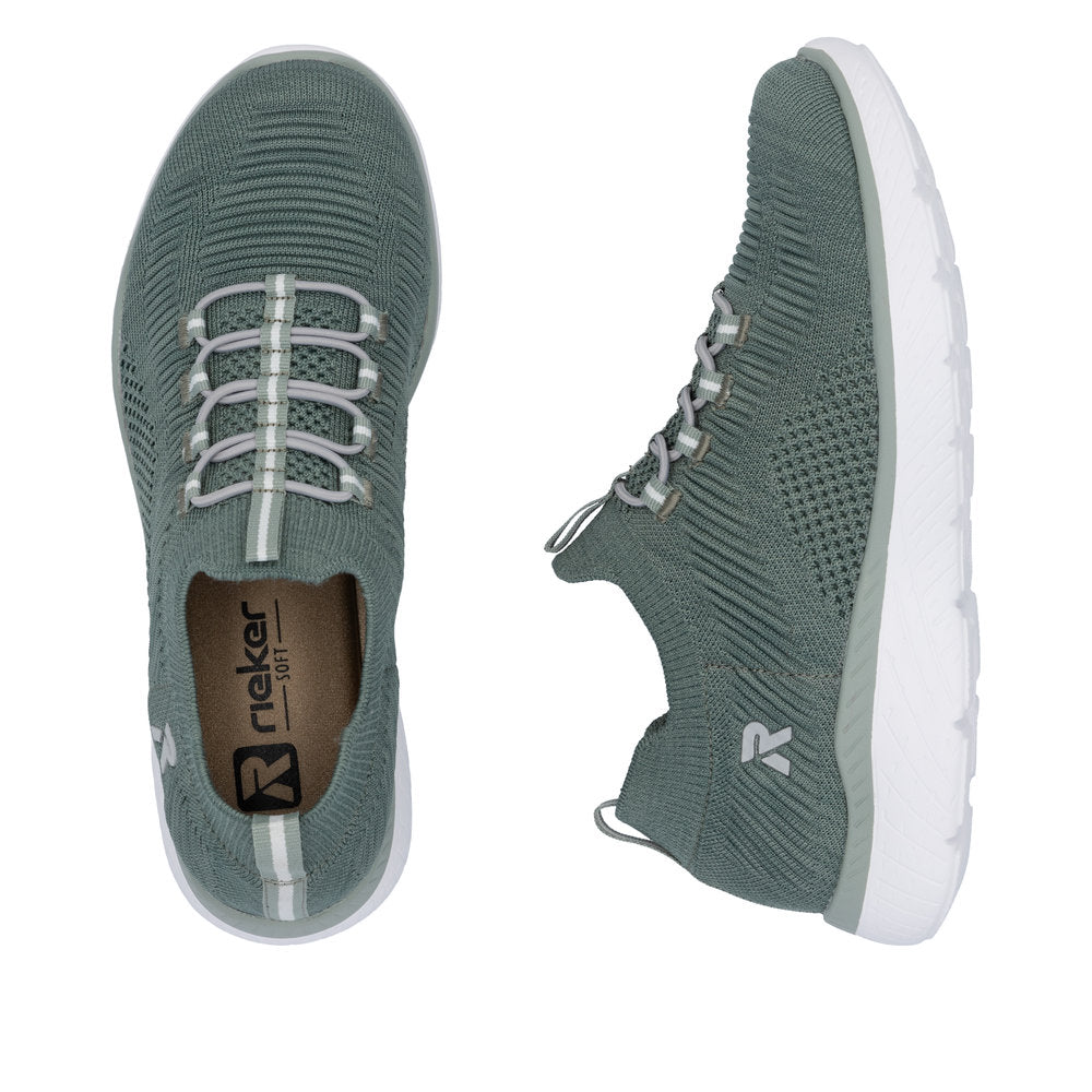 Rieker Sneakers Dame – Grøn (Model M5074-52) | Let og komfortabel hverdags­sko
