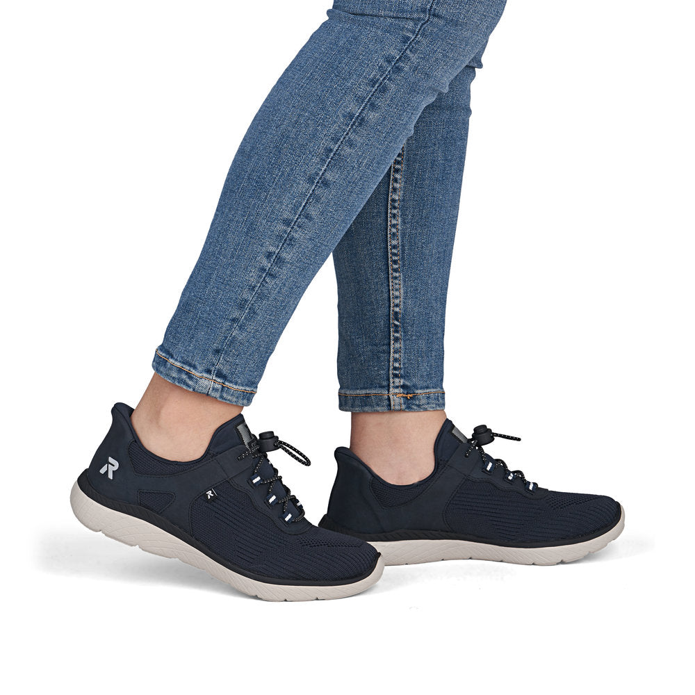 Rieker Sneakers Dame – Navy (Model M5076-14, Læst G) | Komfortable og rummelige