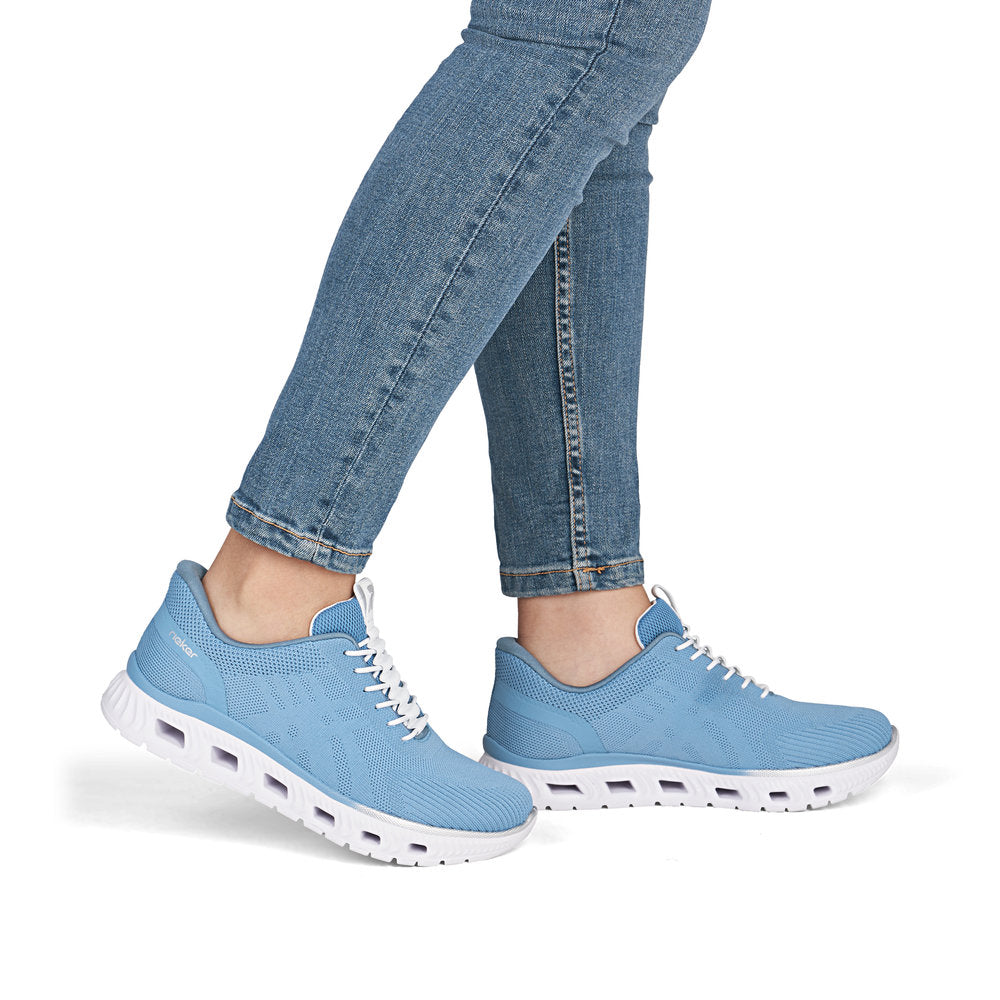 Rieker Sneakers Dame – Lyseblå (Model M6075-12) | Komfortable og moderne