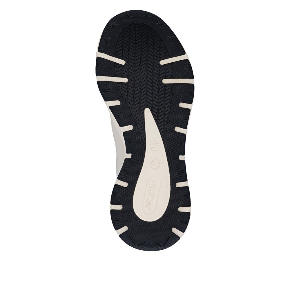 Rieker Sneakers Dame – Beige/Gold Ekstra Wide (Model M6501-60) | Komfortable og rummelige