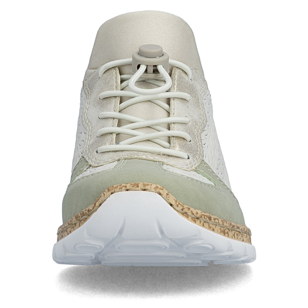 Rieker N4260-80 Beige – Let og komfortabel damesko til hverdagsbrug
