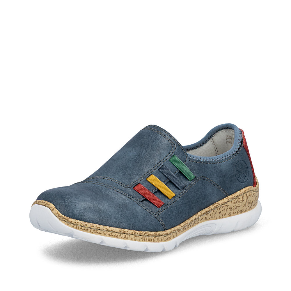 Rieker N4264-14 Blå – Komfortabel og let hverdagssko