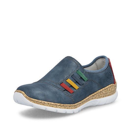 Rieker N4264-14 Blå – Komfortabel og let hverdagssko