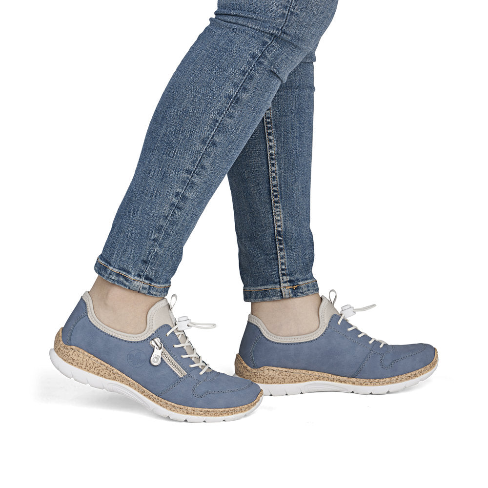 Rieker Hverdagssko Blå – Komfortabel sko i let design | N42G0-14