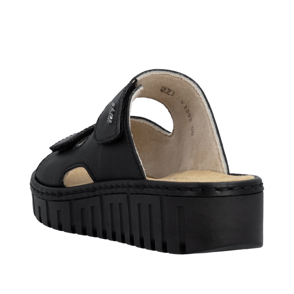 Rieker V1392/00 Sort – Komfortabel og Let Damesandal
