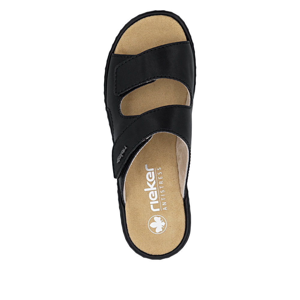 Rieker V1392/00 Sort – Komfortabel og Let Damesandal