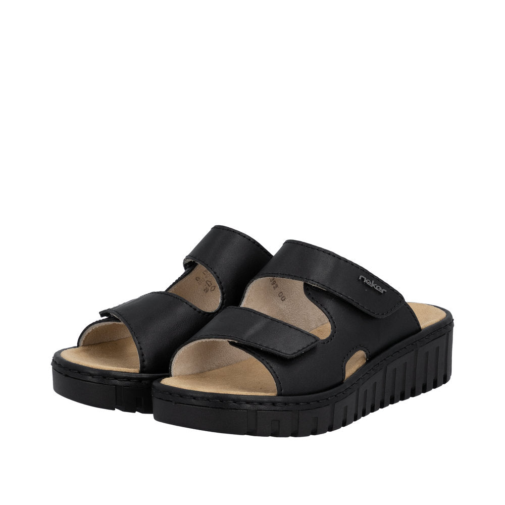 Rieker V1392/00 Sort – Komfortabel og Let Damesandal
