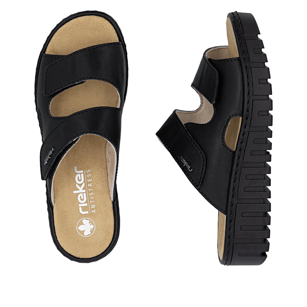 Rieker V1392/00 Sort – Komfortabel og Let Damesandal