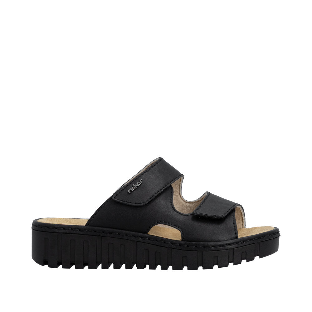 Rieker V1392/00 Sort – Komfortabel og Let Damesandal