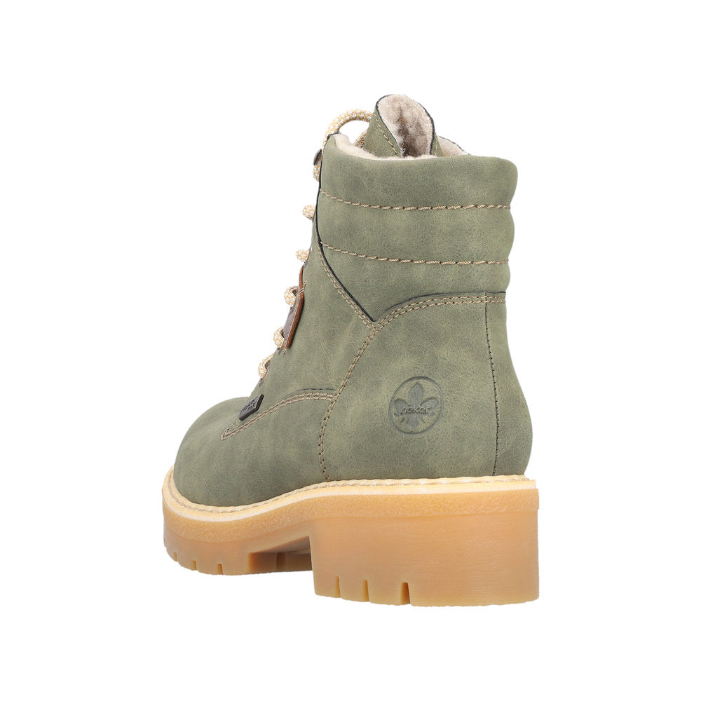 Rieker Y8120-54 Damestøvle i Grøn – Let & Komfortabel