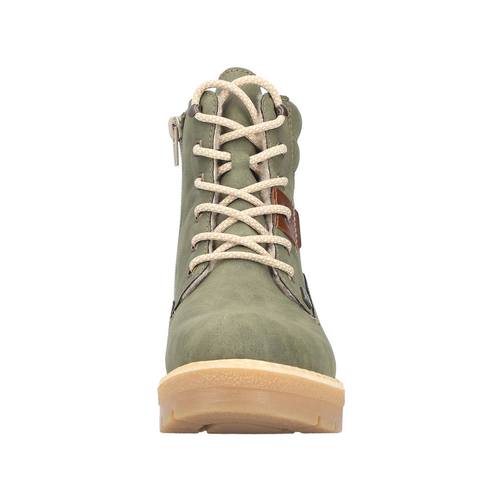 Rieker Y8120-54 Damestøvle i Grøn – Let & Komfortabel