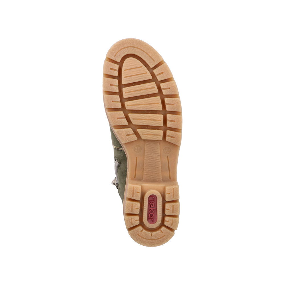 Rieker Y8120-54 Damestøvle i Grøn – Let & Komfortabel