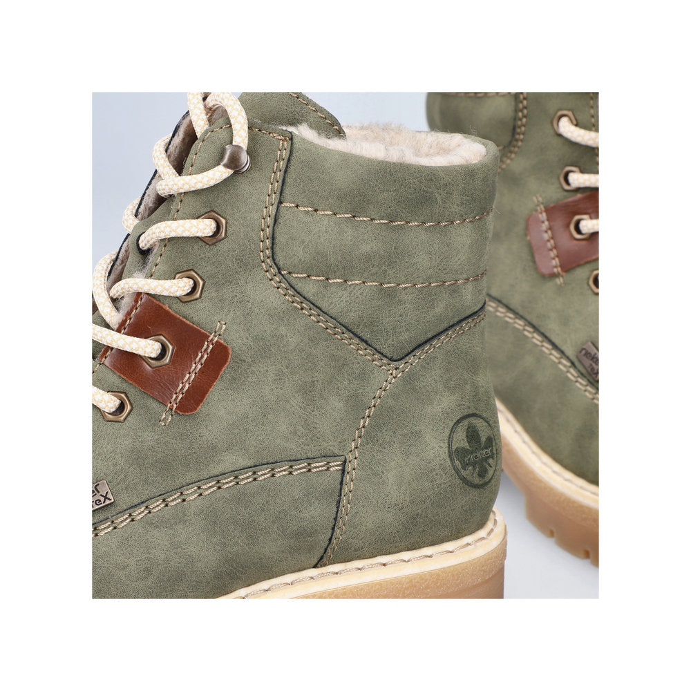 Rieker Y8120-54 Damestøvle i Grøn – Let & Komfortabel