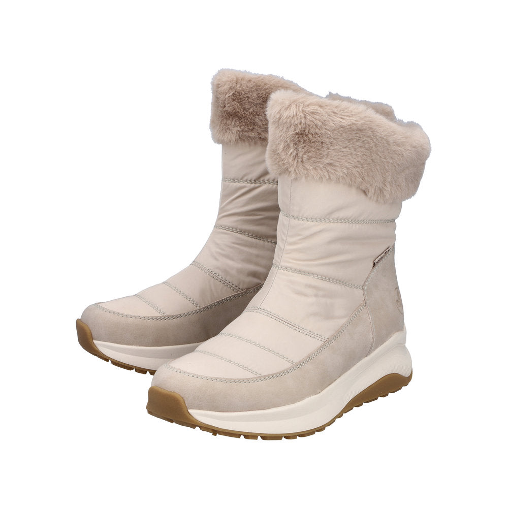 Rieker Vinterstøvle Med Foer i Beige – Z0983-60