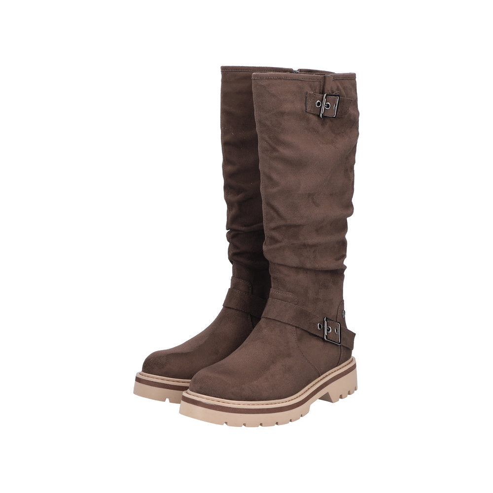 Rieker lang støvle til dame i brun – Model 91592-25