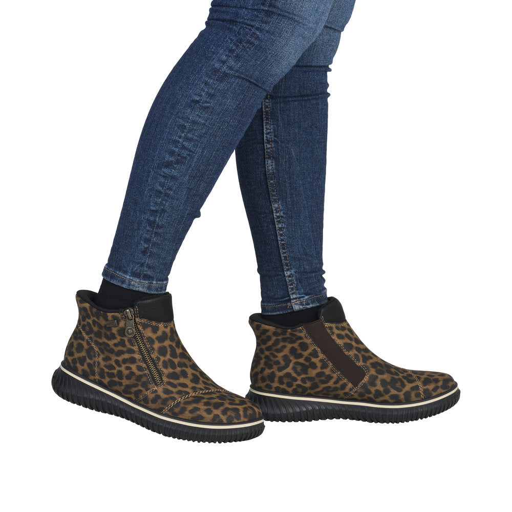 Rieker Ready 2 Go støvle til dame i leopard – Model 74254-90