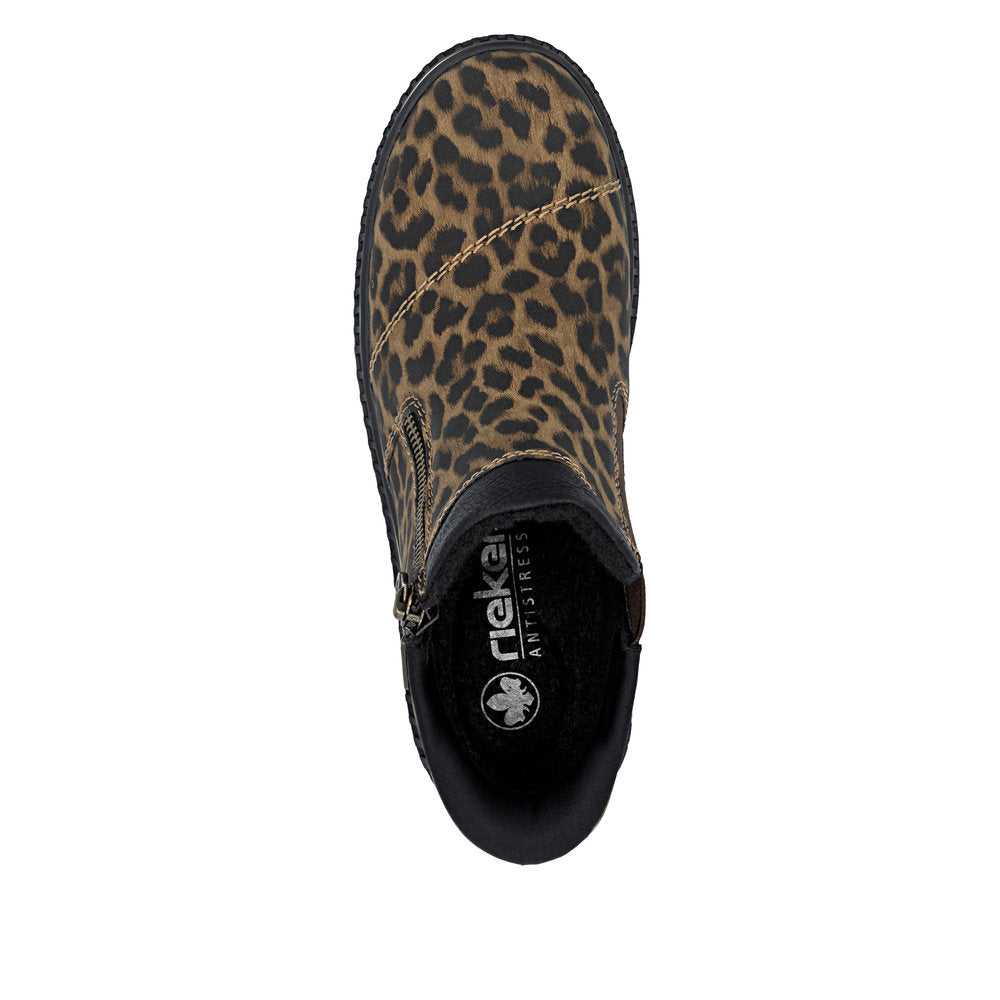 Rieker Ready 2 Go støvle til dame i leopard – Model 74254-90