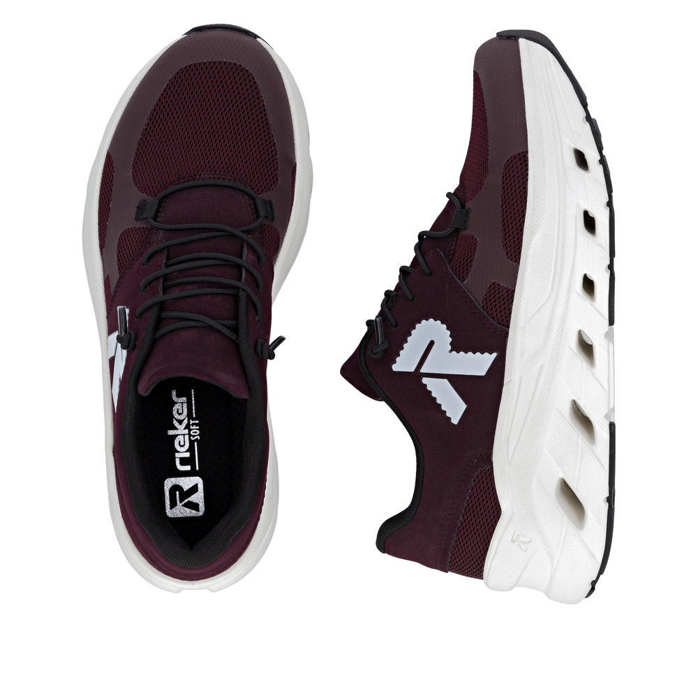 Rieker sneakers til dame i bordeaux W3500-32