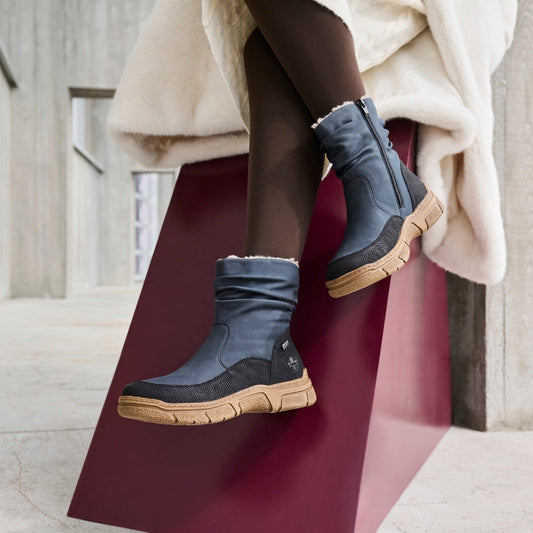 Rieker støvle til dame i blå – Model 72382-14