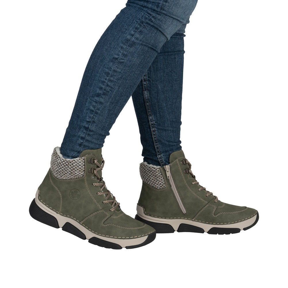 Rieker støvle til dame i grøn – Model 45955-54