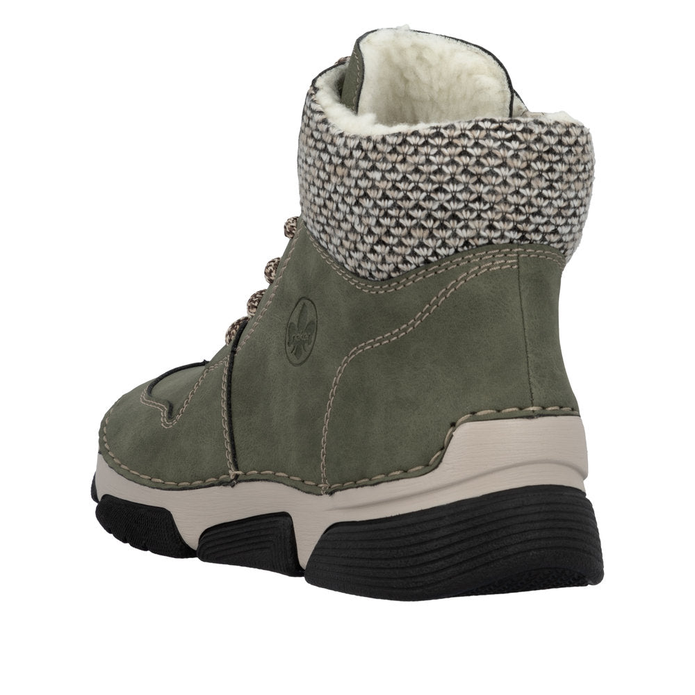 Rieker støvle til dame i grøn – Model 45955-54